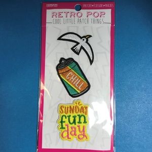 Set of 3 Seagull Chill Drink Fun Day Iron On Patch